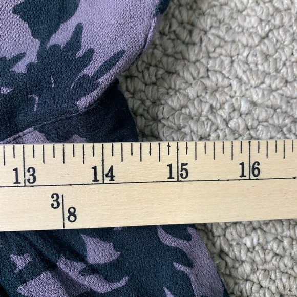 Sea Gypsies Mi Amore Womens Romper Size Medium Purple/Black Floral Cut Out Back - Picture 6 of 10